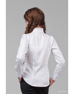 Блузка белого цвета с воротником стойкой Лолита Зиронька