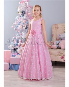 Платье нарядное в пол розового цвета Констанция Alolika