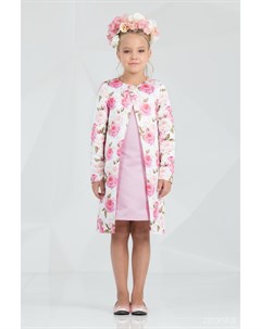 Комплект розового цвета платье и пальто Брайт лук Зиронька