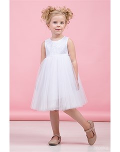 Платье нарядное для девочек белого цвета Нежность Зиронька