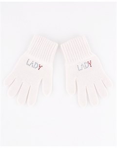 Перчатки зимние одинарные белого цвета LADY Mialt