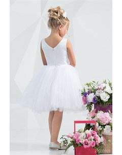 Платье нарядное с пайетками белого цвета Элегант Зиронька
