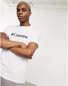 Белая базовая футболка с логотипом Columbia