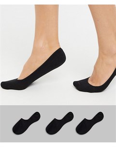 3 пары черных невидимых носков Monki