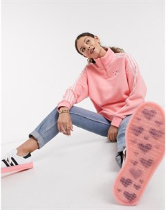 Розовый флисовый джемпер с молнией Adidas Originals Adidas originals