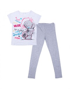 Комплект трикотажный для девочек футболка и брюки Домашний уют S'cool