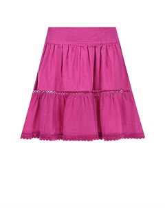 Льняная юбка цвета фуксии детская Arc-en-ciel