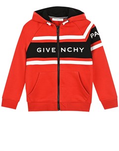 Красная спортивная куртка с капюшоном детская Givenchy
