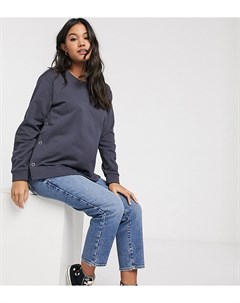 Серый свитшот для кормления с кнопками ASOS DESIGN Maternity Asos maternity - nursing