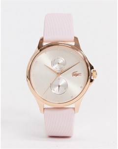 Розовые часы с силиконовым ремешком Lacoste