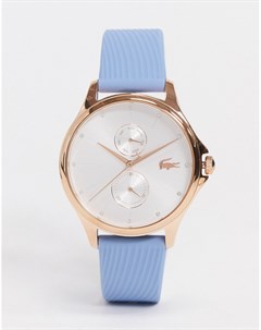 Синие часы с силиконовым ремешком Lacoste