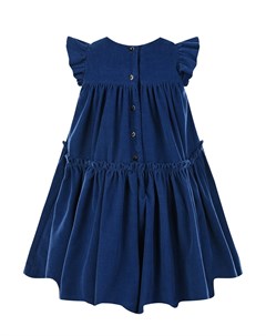 Платье из синего вельвета детское Monnalisa