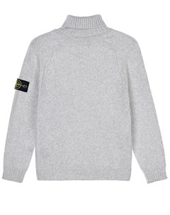 Серый меланжевый свитер детский Stone island