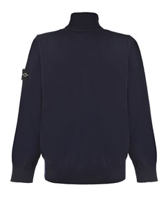 Синяя водолазка из шерсти детская Stone island