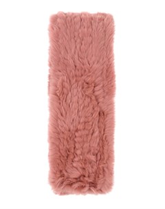 Розовый шарф из меха кролика рекс детский Yves salomon