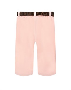 Розовые брюки с черным поясом детские Fendi