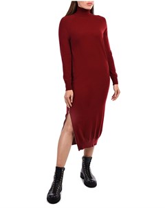 Бордовое платье водолазка из шерсти и кашемира Mrz