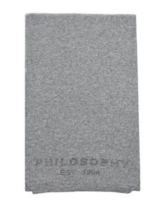 Серый шарф с логотипом из страз детский Philosophy