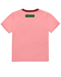 Розовая футболка с аппликациями детская Dolce&gabbana