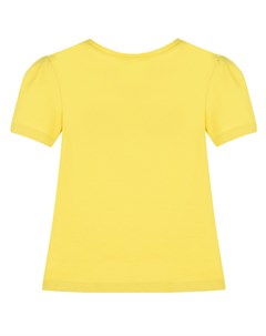 Желтая футболка с розовым логотипом детская Diesel