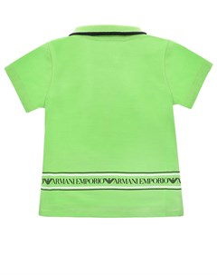 Зеленая футболка поло детская Emporio armani