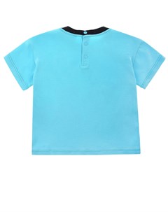 Голубая футболка с логотипом Emporio armani