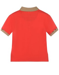 Красная футболка поло детская Burberry