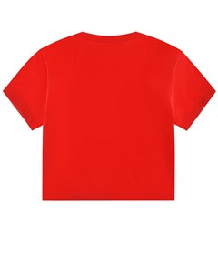 Красная футболка с белым логотипом Burberry