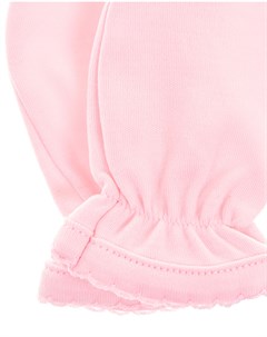 Розовые варежки царапки с тесьмой на манжете детские Lyda baby