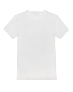 Белая футболка с кружевной вставкой детская Dsquared2