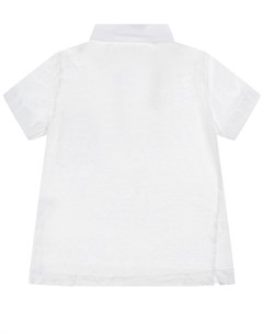 Льняная футболка поло белого цвета детская Arc-en-ciel