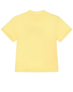 Желтая футболка с декором на липучках Stella mccartney