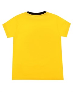 Желтая футболка с логотипом и контрастным воротником детская Dolce&gabbana