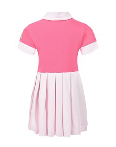 Розовое платье с юбкой пудрового цвета Moncler