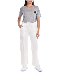 Белые брюки с карманами карго 5preview