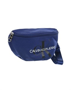 Синяя сумка пояс с логотипом Calvin klein