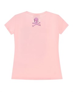 Розовая футболка со стразами Philipp plein