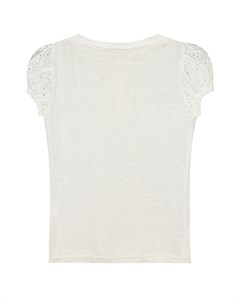Белая футболка с шитьем на рукавах Arc-en-ciel