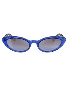 Солнцезащитные очки в оправе кошачий глаз с блестками Miu miu eyewear