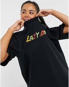 Oversized футболка с логотипом спереди Lazy oaf