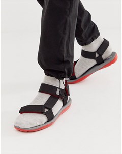 Массивные сандалии с черной и красной отделкой Camper