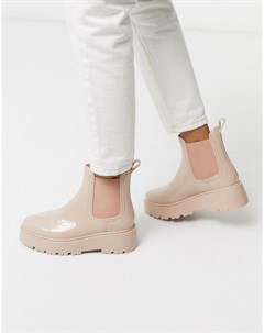 Бежевые непромокаемые ботинки челси Asos design