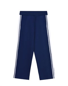 Синие спортивные брюки с лампасами детские Monnalisa
