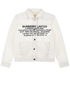 Белая джинсовая куртка детская Burberry