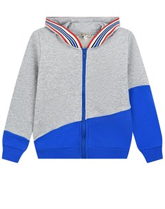 Серая спортивная куртка с синей отделкой детская Kenzo