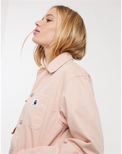Светло розовая куртка в стиле милитари Carhartt wip