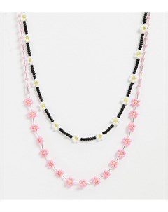 Розовое ожерелье с бусинами Tilly Monki