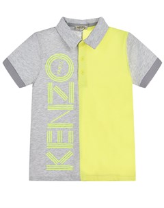 Серо желтая футболка поло Kenzo