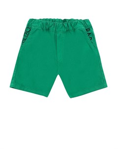 Зеленые шорты с логотипом внутри карманов детские Kenzo