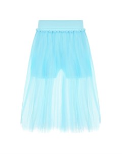 Голубая плиссированная юбка Monnalisa